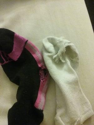 Dryer ripped holes in socks