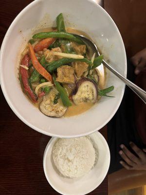 Red curry with tofu