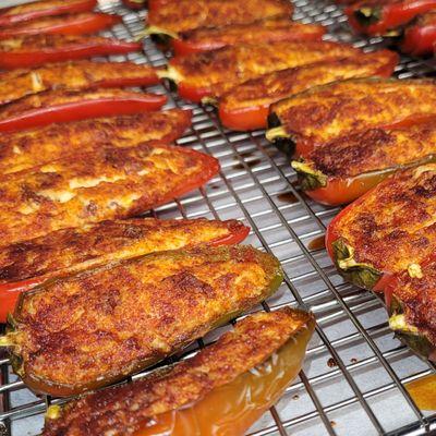 Sweet and Spicy Jalapeno Poppers just out of the oven.