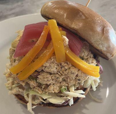 Cajun chicken salad sandwich