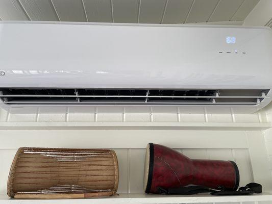 Ductless mini-split inside unit