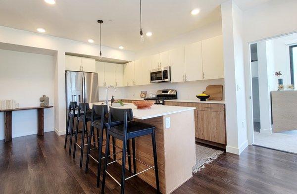 Model Apartment Kitchen in 2 Bedroom Apartment