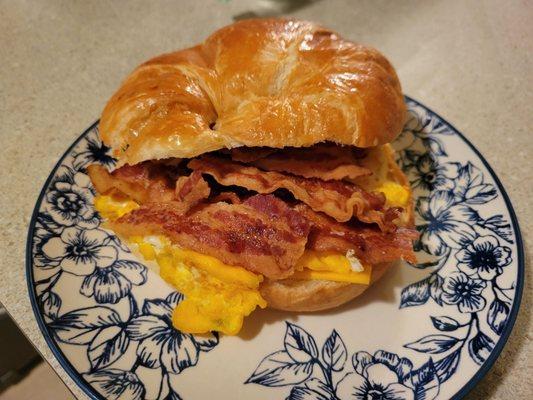 Bacon Croissant Breakfast Sandwich!