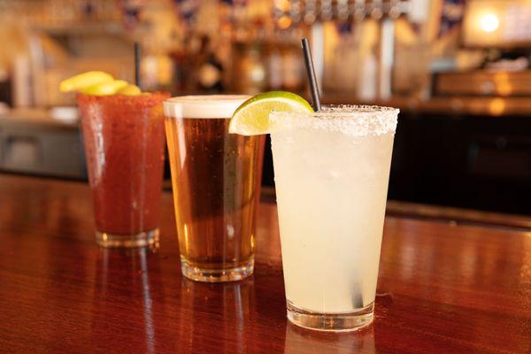 Adult beverages on the Lisa's Cantina bar at Jim & Rob's Fresh Grill Ojai