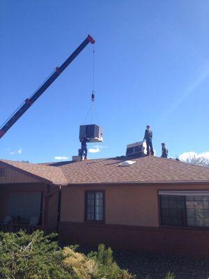 HEAT PUMP REPLACED ON ROOF