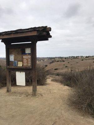 The top of the trail from the Pacific Center office park.