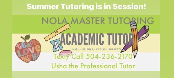 Summer tutoring offered. Sign up now for individualized lessons.