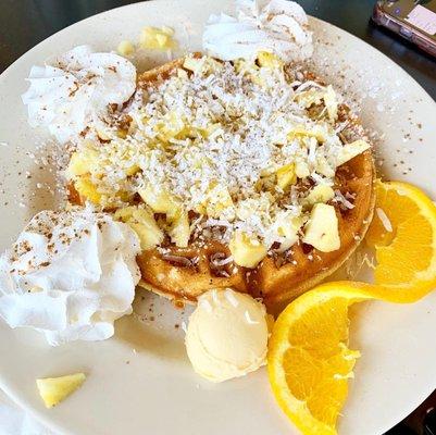 Gluten Free Belgium Waffles with Topping