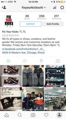 Follow our Instagram! @fixyourkickschi