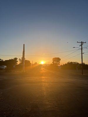 Watching Sunset from front of the inn