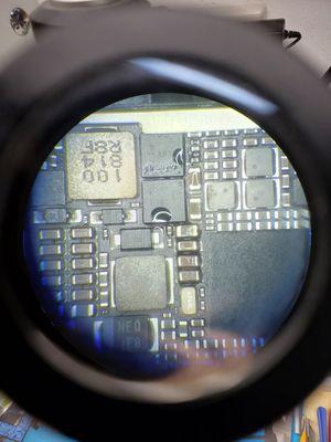 iPhone backlight repair Microscopic work