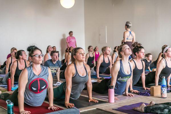 Homegrown Power Yoga class