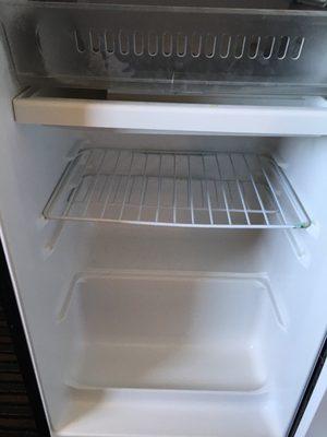 Fridge & freezer with remnants of past guests fare