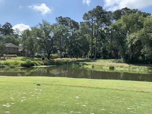 The pond at hole 7