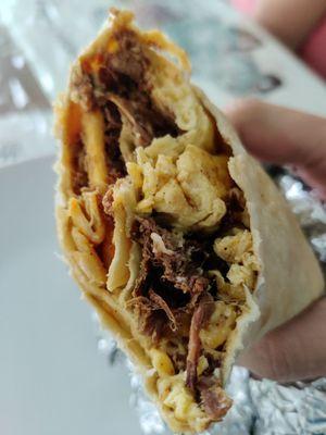 5 alarm burrito with brisket and no beans