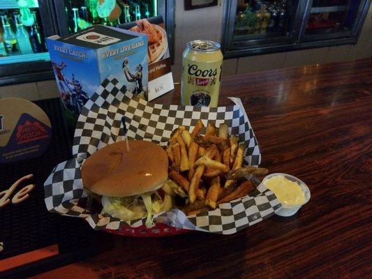 Burger is pretty good especially on Tuesday when its only $6.95! The fries must be home made they taste great!