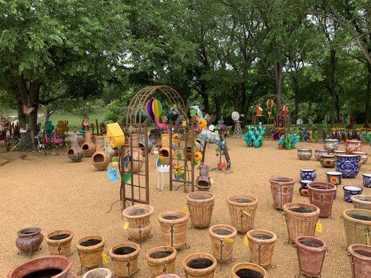 Colorful yard art