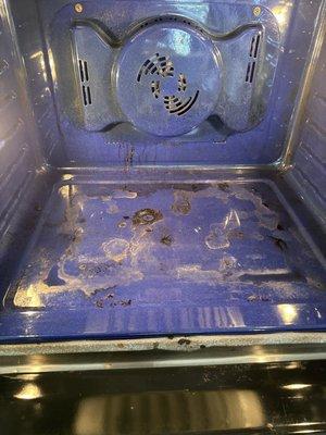 The "cleaned" oven