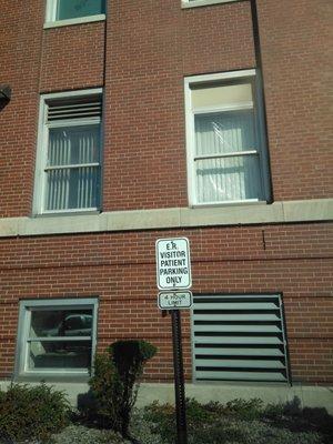 Emergency room parking spots. There aren't many.