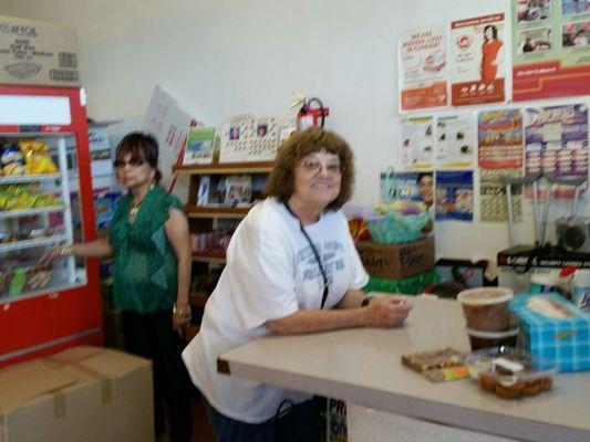 My mom in the background shopping for sweets, lol.