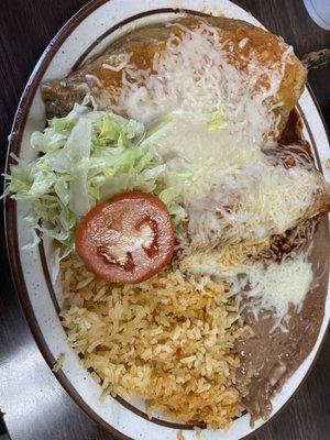 Enchilada and chile relleno combo plate