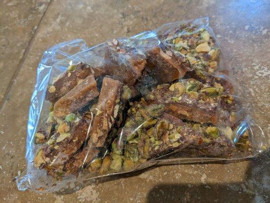 15 ounce pistachio toffee