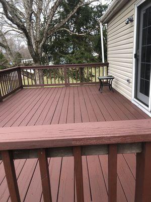 Deck staining