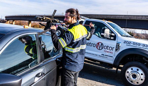 Locked out of your car? Call Metro Motor Towing.