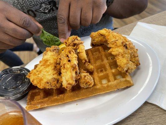 Fried chicken and waffles