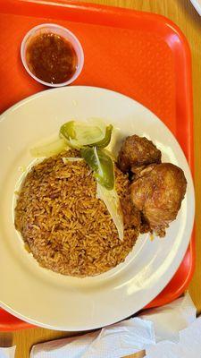 JOLLOF RICE  and CHICKEN