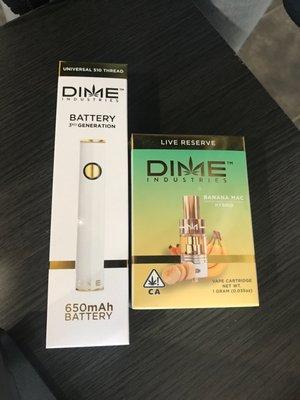 Dime battery dime cartridge live resin