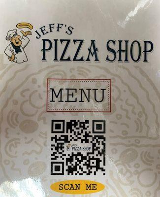 QR Code for our NEW menu!