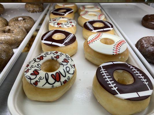 Cool specialty donuts! I think the icing is white chocolate