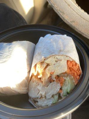 Asian chicken wrap