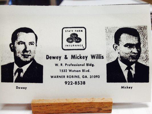 The legacy started in 1940 when Dewey Willis started as the first State Farm Agent in Warner Robins, Georgia.