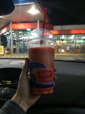 Yes, it's 40 degrees. But I was craving a Mountain Dew/Cherry slushie! :D