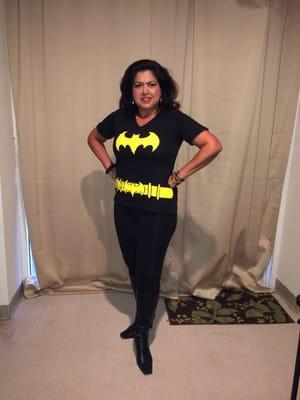 Bat Girl at Zumba Zombie Bash party