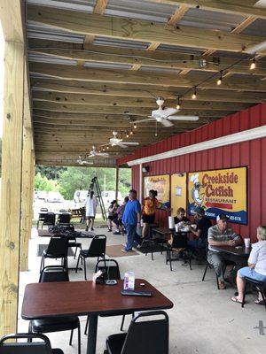 New covered patio to eat at.