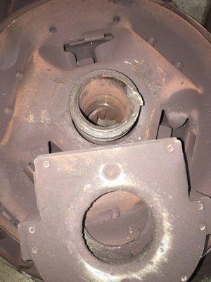 Damaged Clutch Assembly- Ford F-750 Bucket Truck (Alternate View)