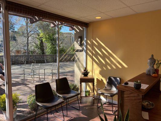 Natural lighting in our new reception area