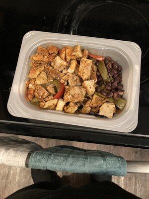 Chicken Burrito Bowl with Avocado Salsa