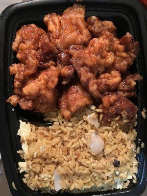 General Tao's Chicken Combination with Pork Fried Rice