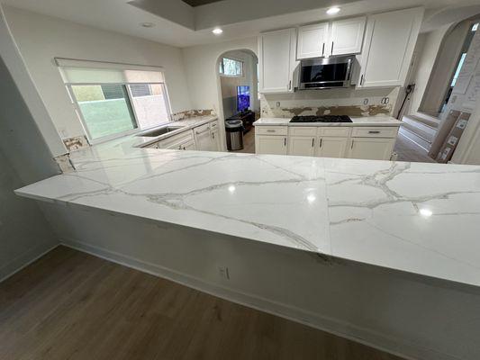 Fantasy gold quartz countertops in Huntington Beach, CA #1