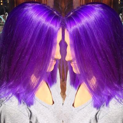 Vivid purple hair