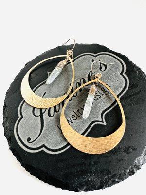 Kyanite hoop earrings