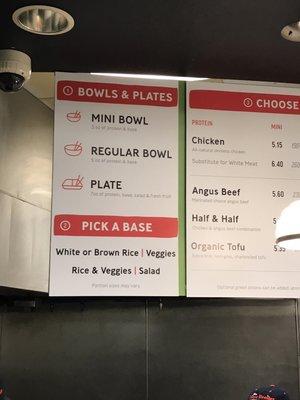 Pick a base - rice & veggies is an option no up charge