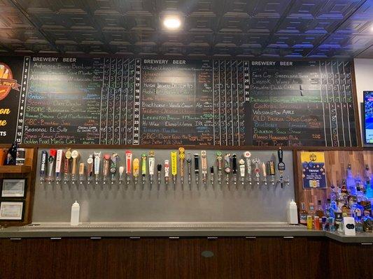 Beers on tap