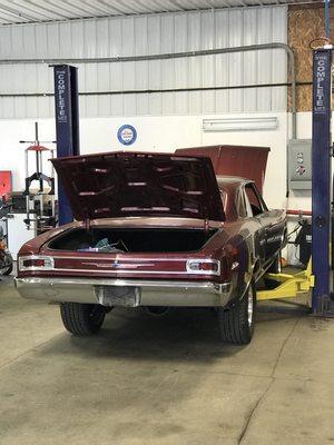 66 Malibu getting ready for some maintenance.