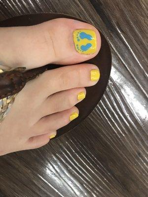 It's a boy baby shower toes