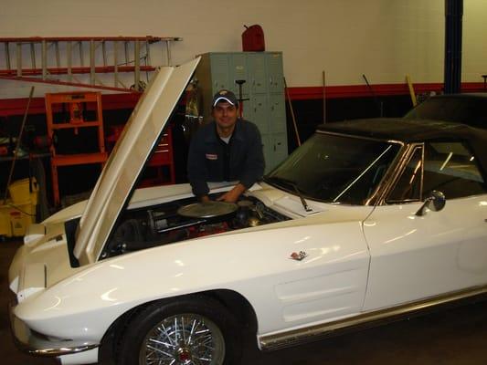 Service and repair on a 1973 Chevrolet Corvette Sting Ray convertible www.GeorgetownAuto.US